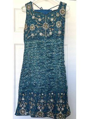 Teal Blue 3 Piece Indian Outfit